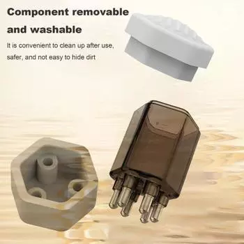 Портативный аппликатор для кожи головы, расческа для роста волос, средство для лечения волос и аппликатор эфирных масел, съемная и моющаяся массажная щетка для кожи головы с чёрный