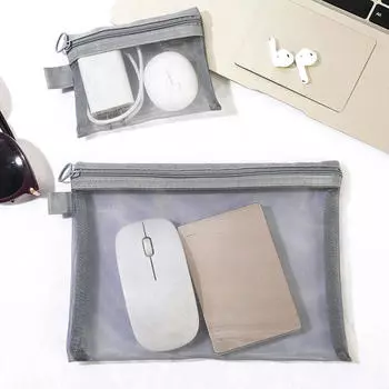 Портативный автобус ID кредитных карт сумка для хранения небольшой сетчатый мешок для монет кошелек для денег органайзер для кабеля наушников S серый