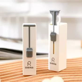 Портативный автоматический футляр для зубной нити с функцией запуска одной кнопкой, многоразовый футляр для переноски зубной нити для путешествий, деловых поездок, отпуска