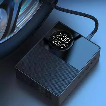 Портативный автомобильный аккумулятор пусковое устройство с воздушным компрессором 150PSI цифровой насос для накачивания шин портативный аккумулятор пусковое устройство с подсветкой белый