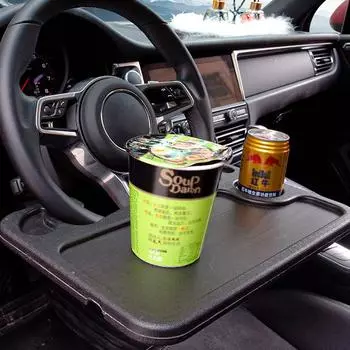 Портативный автомобильный держатель обеденного стола на руль, автомобильный ноутбук, компьютер, настольная подставка, подставка для еды, рабочих напитков, поднос для еды, доска