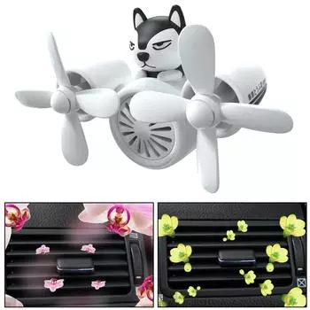 Портативный автомобильный освежитель воздуха с уникальным дизайном с двумя вентиляторами, портативный автомобильный диффузор с мультяшной формой, освежающий воздух для автомобилей