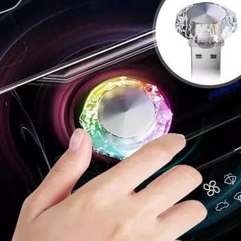 Портативный автомобильный USB-светильник для освещения окружающей среды Мини-светодиодные декоративные атмосферные лампы для салона автомобиля Освещение окружающей среды Компьютерное освещение Plug Play розовый