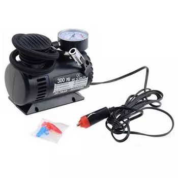 Портативный автомобильный воздушный компрессор 300 Psi 12v воздушный насос автоматический мини воздушный компрессор шинный насос с проверкой давления в шинах для автомобиля велосипеда чёрный