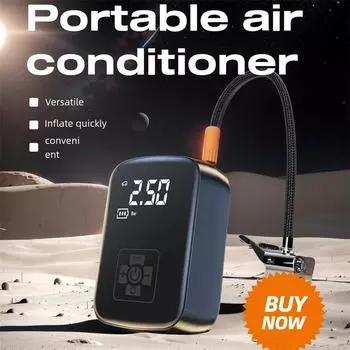 Портативный автомобильный воздушный компрессор, насос для шин, беспроводной цифровой автомобильный насос для накачивания шин, 150PSI, быстрая накачка для шин мотоцикла, велосипеда чёрный