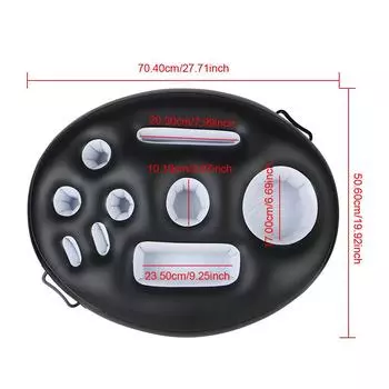 Портативный бар для шведского стола, плавающий поднос для напитков, напитков, фруктов, планшетов, сотовых телефонов, надувной подстаканник, подставка для пива, 8/9 отверстий серый