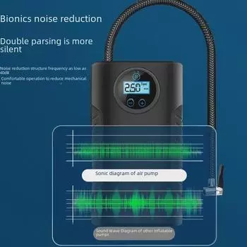 Портативный беспроводной электрический автомобильный насос для подкачки шин с цифровым дисплеем Pointer Pressure Gauge [Manual Stop]
