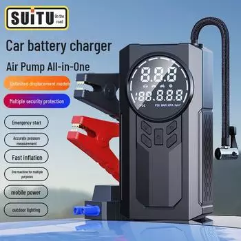 Портативный беспроводной электрический насос для шин для автомобилей и электромобилей - 12 В высокой мощности 6000mAh ordinary battery clamp