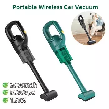 Портативный беспроводной автомобильный пылесос, мощный беспроводной автомобильный пылесос, сильное всасывание со съемным пылесборником, бытовые принадлежности