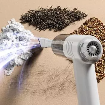 Портативный беспроводной автомобильный пылесос, ручной мини-автомобиль для салона дома, небольшой всасывающий выдув, встроенная сильная всасывающая машина белый