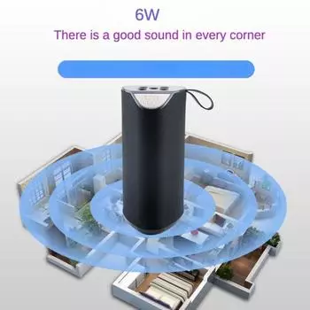 Портативный беспроводной Bluetooth-динамик с двумя сабвуферами, водонепроницаемая колонка для улицы, бумбокс, FM AUX BT TF, музыкальный плеер чёрный