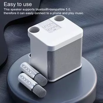 Портативный беспроводной динамик микрофон комплект походный банкетный звуковой комплект микрофон красный