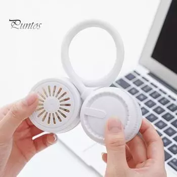 Портативный безлопастной вентилятор без помощи рук, регулируемая скорость, перезаряжаемый, малошумный, тихий, шейный вентилятор, вентилятор воздушного охлаждения светло-зеленый
