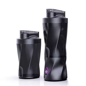 Портативный блендер, персональный размер для коктейлей и смузи с 6 сверхострыми лезвиями, мини-соковыжималка объемом 700 мл для пикника/офиса/спортзала чёрный