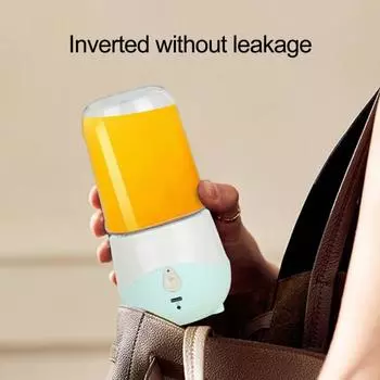 Портативный блендер-соковыжималка для фруктового сока 300 мл, большая емкость, не содержит бисфенол-А, герметичный, перезаряжаемый жёлтый
