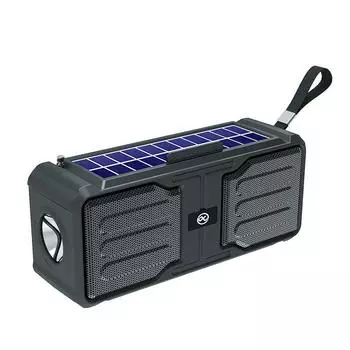 Портативный Bluetooth-динамик, беспроводной бас-сабвуфер, уличный звуковой ящик, громкоговоритель большой громкости с фонариком, поддержка FM-радио DL-165 чёрный