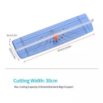 Портативный бумажный триммер для резки бумаги формата А4, ширина резки 12 дюймов для крафт-бумаги синий