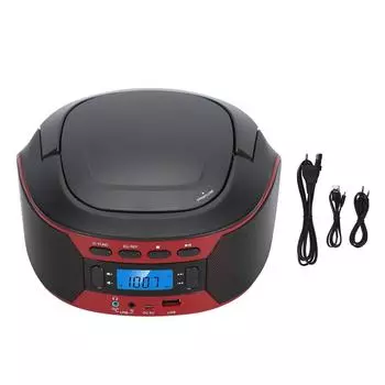 Портативный CD-плеер Беспроводной Bluetooth Поддержка FM-радио Цифровой дисплей Несколько портов Многофункциональный