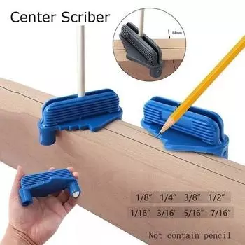 Портативный центральный писец, деревообрабатывающий писец, инструмент для поиска центра, подходящий для стандартного карандаша для гравюры по дереву чёрный