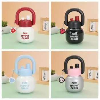 Портативный чайник из нержавеющей стали 316 с термочашкой, новый большой емкости, двойной горлышко, большой животик, чашка для воды 650ml