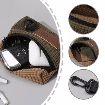 Портативный чехол для наушников, практичный держатель для наушников, мягкий вельветовый контейнер для хранения наушников для путешествий, контейнер для наушников