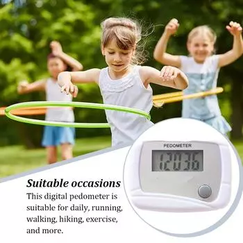 Портативный цветной шагомер с ЖК-дисплеем и клипсой, счетчик шагов