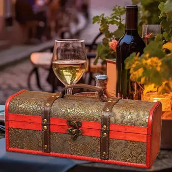 Портативный деревянный ящик для вина, переносной контейнер для бутылок ручной работы на новоселье