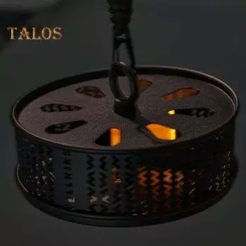 Портативный держатель для благовоний с отпугивателем и крышкой, прочный металлический полый спиральный держатель для кемпинга, отпугивающий благовония, контейнер для сбора пепла чёрный