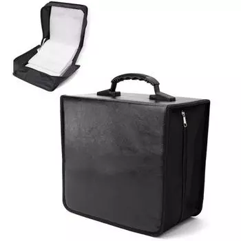 Портативный держатель для хранения компакт-дисков и DVD-дисков на 520 дисков, чехол для переноски, сумка на молнии