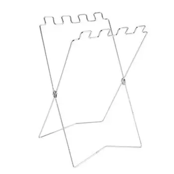 Портативный держатель для мусорного мешка из нержавеющей стали, складная мусорная стойка, полка для мусорного мешка для кемпинга на открытом воздухе серебряный