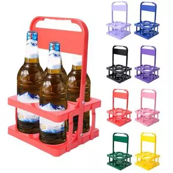 Портативный держатель для напитков, складной подстаканник для автомобиля, многоразовый подстаканник с ручкой, складной держатель для напитков для кофе, пива, вина, газировки, сока темно-фиолетового