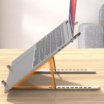 Портативный держатель для ноутбука Портативный держатель для ноутбука из алюминиевого сплава с 10 регулируемыми универсальными теплоотводами для рабочего стола для дома