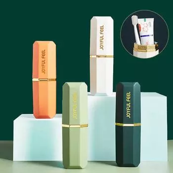 Портативный держатель для зубных щеток, чехол для хранения зубных щеток, для путешествий, кемпинга, аксессуары для ванной комнаты, коробки для зубной пасты оранжевый