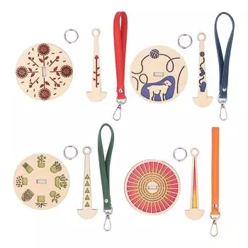 Портативный держатель пряжи на запястье, легкий съемный органайзер для пряжи из древесины тополя Red