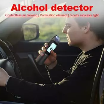 Портативный детектор алкоголя со светодиодным дисплеем, профессиональный тестер алкоголя с голосовым вещанием, тестер вождения в нетрезвом виде, перезаряжаемый Type-C