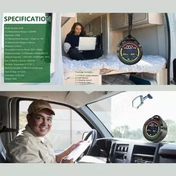 Портативный детектор угарного газа, датчик атмосферного давления с зарядкой через USB, детектор качества воздуха, детектор CO для путешествий оливковое зеленый