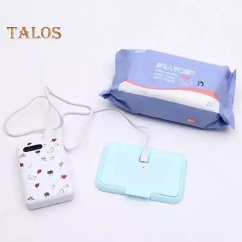 Портативный детский нагреватель салфеток с термостатом и температурой USB-нагреватель влажных салфеток с двумя слоями для дома, путешествий, автомобиля, нагревательный чехол для влажных салфеток светло-синий