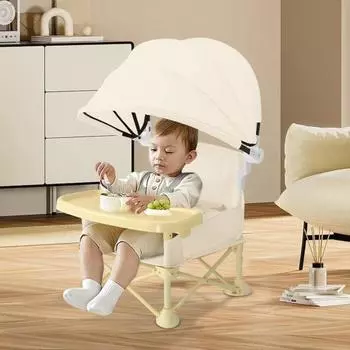 Портативный детский стульчик для кормления, складной стул для кемпинга, обеденное сиденье, регулируемое, безопасное розовый