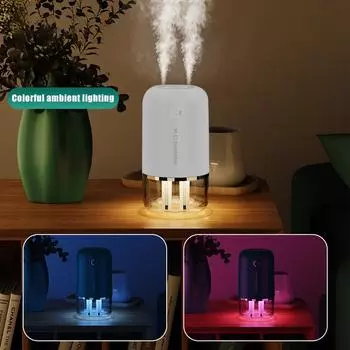 Портативный диффузор аромата с питанием от USB и увлажнитель воздуха со световой насадкой для создания тумана, домашний автомобиль, продуманный подарок pink