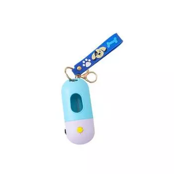 Портативный диспенсер для собачьих какашек, держатель для мусорных мешков, диспенсеры для мешков, мешки для мусора для домашних животных на открытом воздухе, переноски для собак, аксессуары для домашних животных Without LED lights розовый