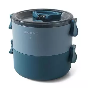 Портативный для студентов, офисных работников, круглая форма, ланч-бокс, коробка для бенто, контейнеры для еды для детей красный