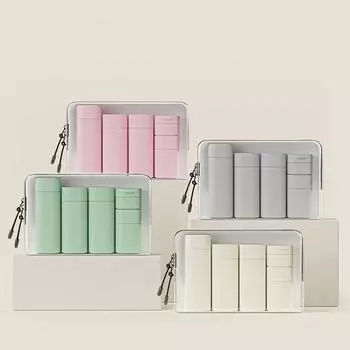 Портативный дорожный дозатор для лосьона, шампуня, геля для душа розовый