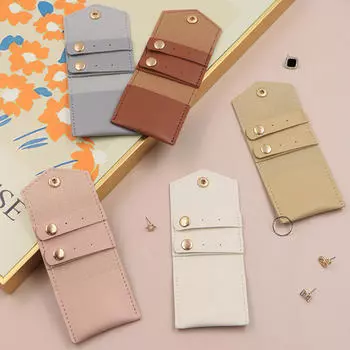 Портативный дорожный органайзер для ювелирных изделий, рулонная сумка для ювелирных изделий, складной футляр для ювелирных изделий, дисплей для браслетов, колец, ожерелий, сережек One Size чёрный