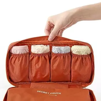 Портативный дорожный полиэстеровый разделитель для нижнего белья, бюстгальтеров и носков, сумка для хранения, модная водонепроницаемая коробка для хранения одежды, ящик для шкафа, органайзер розовый