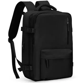 Портативный дорожный рюкзак большой емкости с возможностью зарядки через USB и множеством функций 32*20*42CM серый