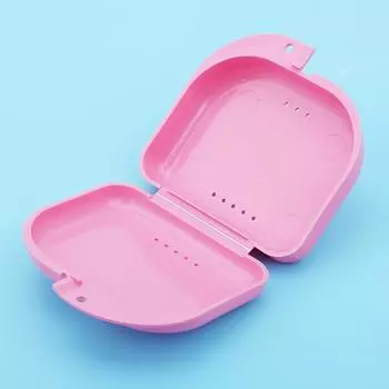 Портативный дорожный стоматологический контейнер, модная коробка для хранения брекетов для протезов, пластиковая коробка для твердых брекетов белый