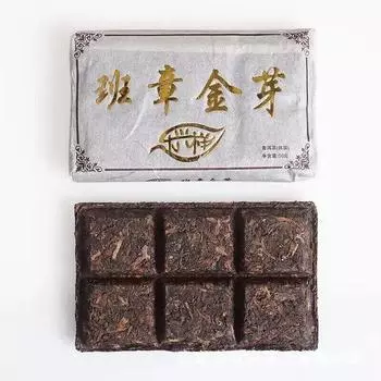 Портативный ферментированный чай Пуэр Banzhang Golden Buds Old Tree Puer Tea Brick 50г