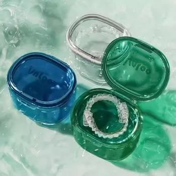 Портативный фиксатор со сливной корзиной, двухслойный прозрачный ПК, мини-путевой протез, протез для ванн, брекеты, выравниватель, держатель контейнера прозрачный