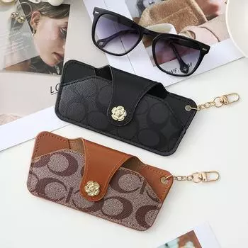 Портативный футляр для очков Retro Camellia, сумка для хранения солнцезащитных очков для близорукости, защитный чехол, сумка для мужских и женских солнцезащитных очков чёрный