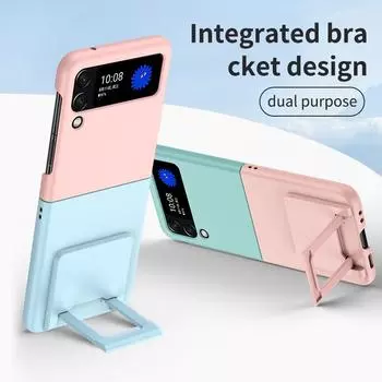 Портативный гибридный цветной чехол-подставка против пота для Samsung Galaxy Z Flip 4 5g Flip4 Flip3 Flip 3 противоударный чехол для мобильного телефона for samsung z flip 3